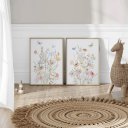 Ver imagem 4 de Kit 2 Quadros Decorativos Infantil Meu Pequeno Jardim Flores Quarto Bebê Menina NO2