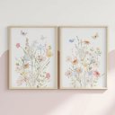 Ver imagem 3 de Kit 2 Quadros Decorativos Infantil Meu Pequeno Jardim Flores Quarto Bebê Menina NO2