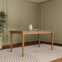 Ver imagem 1 de Mesa de Jantar 6 Lugares 160cm Madeira Maciça Pés Torneados Lazuli F06 Freijó - Lyam Decor