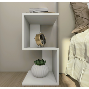 Mesa de Cabeceira "s" 30x30x65cm Branco