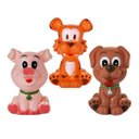 Ver imagem 2 de Kit com 5 Brinquedos de Vinil para Bebê Maralex - Carro, Avião, Porco, Cachorro e Tigre