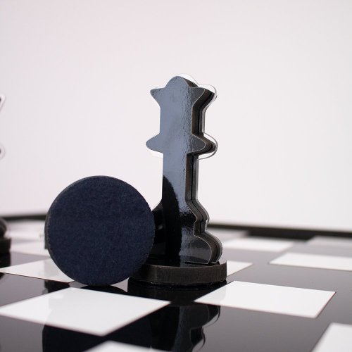 Jogo de xadrez tabuleiro vidro transparente fosco 35x35 cm em Promoção na  Americanas