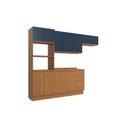 Ver imagem 5 de Kit Cozinha Modulada 5 Peças Ciela (2aéreos+1balcão+1torrequente+1complemento) C5p116 Canela-azul
