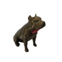 Ver imagem 3 de Pitbull Macho Orelha Cortada com Gravata Miniatura Decoração 3d:dourado