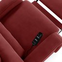 Ver imagem 5 de Poltrona do Papai Reclinável Kalie Elétrica Botão Led Massagem Fh9 Veludo Vermelho - Mpozenato
