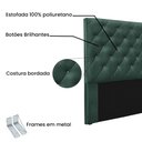 Ver imagem 3 de Cabeceira Cama Box Casal 140 Cm Tania Veludo Verde S04 - D'Rossi