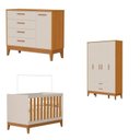 Ver imagem 2 de Quarto Completo com Roupeiro 4 Portas Flip Bege/Areia Fosco/Savana