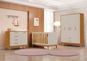 Ver imagem 1 de Quarto Completo com Roupeiro 4 Portas Flip Bege/Areia Fosco/Savana