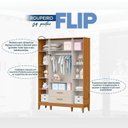 Ver imagem 6 de Quarto Completo com Roupeiro 4 Portas Flip Bege/Areia Fosco/Savana