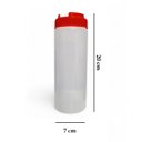 Ver imagem 7 de Kit 3 Bisnaga Dosadora Profissional Lisa 600ml Molho Bpa Free Vermelha