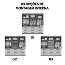Ver imagem 3 de Guarda Roupa Casal Mônaco 6 Portas Mdf Cinamomo Off White