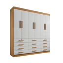 Ver imagem 1 de Guarda Roupa Casal Mônaco 6 Portas Mdf Cinamomo Off White