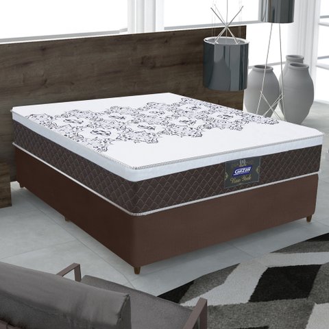 Colchão Casal Gazin Molas Ensacadas Marrom D28 New York Gazin 26x138x188