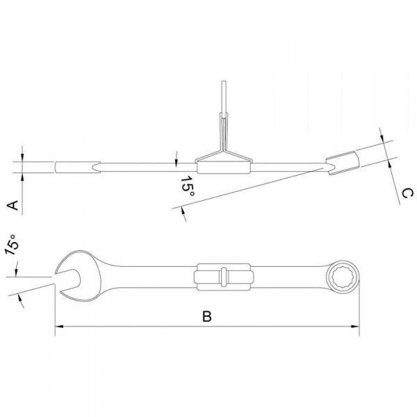 Chave Combinada 9mm para Trabalho em Altura Tramontina PRO - 2