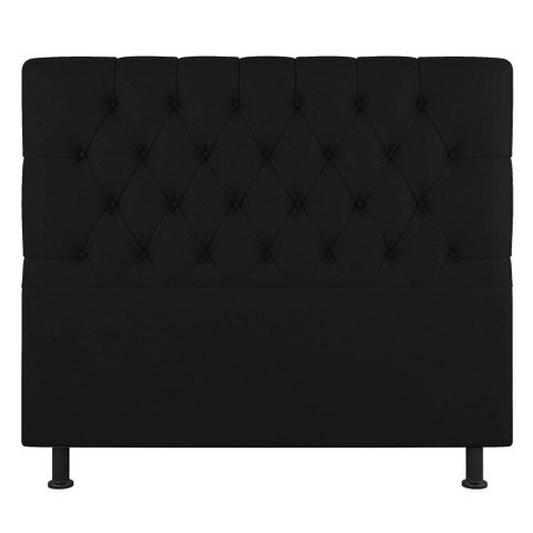 Cabeceira Cama Box Casal King Size Nice 195cm Sintético Preto - Abmaza