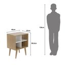 Ver imagem 4 de Mesa de Canto 4 Nichos E1720 Natural/off White - Tecno