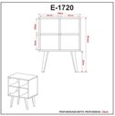 Ver imagem 5 de Mesa de Canto 4 Nichos E1720 Natural/off White - Tecno