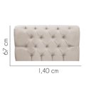 Ver imagem 2 de Painel Cabeceira Estofada Paris 140cm Cama Box Casal Corino Bege- Mabe Magazine