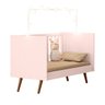 Berço Q Encanto Retrô Rosa Padrão Americano Mini Cama Qmovi - 4