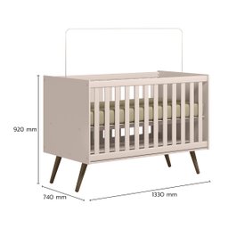 Berço Q Encanto Retrô Rosa Padrão Americano Mini Cama Qmovi - 5