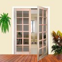 Ver imagem 5 de Porta Balcão de Abrir Quadriculada Reta de Madeira Padrão Cedro Bat.14 Cm- 2.15 (a) X 1.00 (l)