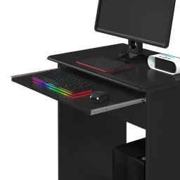 Mesa de Computador Prática 1 Gaveta - Ej Móveis:preto - 6