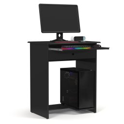 Mesa de Computador Prática 1 Gaveta - Ej Móveis:preto - 5