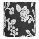 Ver imagem 2 de Abajur Torre Cilindrico Floral Prata com Aramado Preto