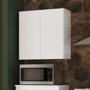 Ver imagem 1 de Armário 2 Portas P/ Cozinha Multiuso Suspenso - Branco