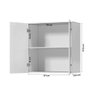 Armário 2 Portas P/ Cozinha Multiuso Suspenso - Branco - 2