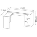 Ver imagem 3 de Mesa para Escritório Home Office ME4101 MDP Branco - Gran Belo
