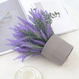 Kit 10 Galhos Buque Folhagem Planta Lavanda Artificial - 3