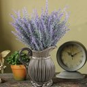 Ver imagem 7 de Kit 10 Galhos Buque Folhagem Planta Lavanda Artificial