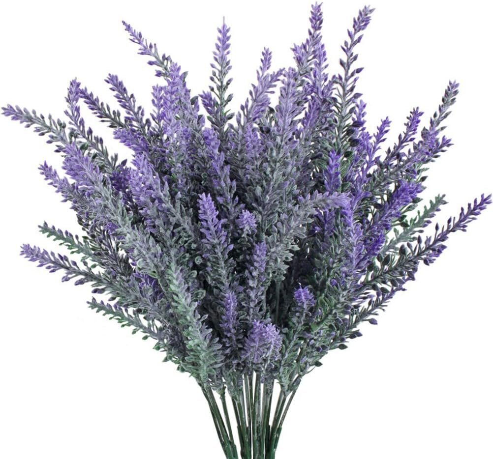 Kit 10 Galhos Buque Folhagem Planta Lavanda Artificial - 2