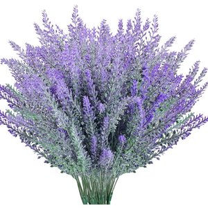 Kit 10 Galhos Buque Folhagem Planta Lavanda Artificial