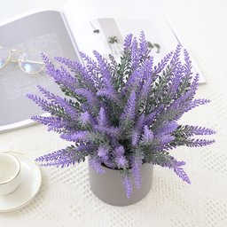 Kit 10 Galhos Buque Folhagem Planta Lavanda Artificial - 5