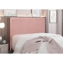 Ver imagem 4 de Cabeceira Cama Box Queen 160 Cm Arizona Veludo S04 - D'Rossi Cor Rosa