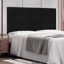 Ver imagem 2 de Cabeceira Painel Casal 1,40m Verona Corano Preto - Pallazio