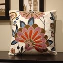 Ver imagem 3 de Capa de Almofada em Linho Bordada Luxo Decorativa 43x43 Cm Estampa C