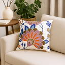 Ver imagem 1 de Capa de Almofada em Linho Bordada Luxo Decorativa 43x43 Cm Estampa C