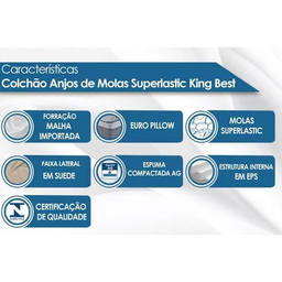 Colchão Queen Anjos King Best Superlastic 158x198x28 - 6