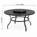 Ver imagem 3 de Mesa de Alumínio 180cm Anticorrosivo com Prato Giratório Resistente Área Externa Varanda Jardim:Pret