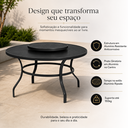 Ver imagem 2 de Mesa de Alumínio 180cm Anticorrosivo com Prato Giratório Resistente Área Externa Varanda Jardim:Pret