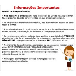 Armario Aereo 160 cm 4 Portas Andreia Branco REAJL Moveis - 7