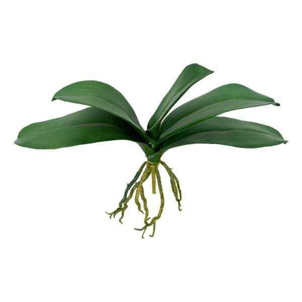 2 Galhos folhas de orquideas em silicone com toque realista - 4