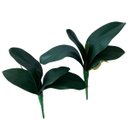 Ver imagem 6 de 2 Galhos Folhas de Orquideas em Silicone com Toque Realista