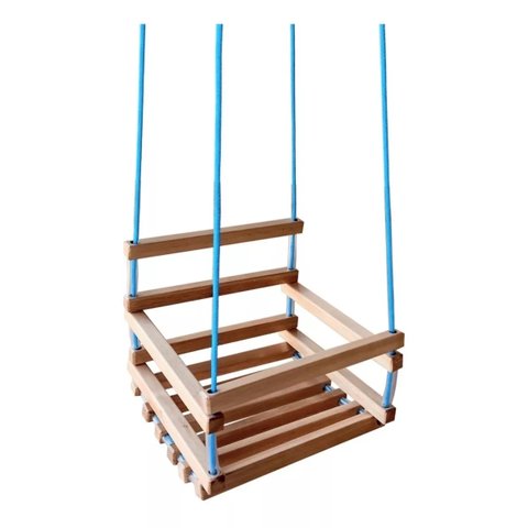 Cadeirinha de Balanço Infantil Madeira Corda em Nylon 6 Mts