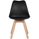 Ver imagem 2 de Kit 2 Cadeiras Charles Eames Wood Leda Preta para Sala de Jantar