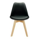 Ver imagem 5 de Kit 2 Cadeiras Charles Eames Wood Leda Preta para Sala de Jantar
