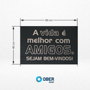 Ver imagem 3 de Tapete Capacho Estampado - 40cm X 60cm:a Vida É Melhor com Amigos